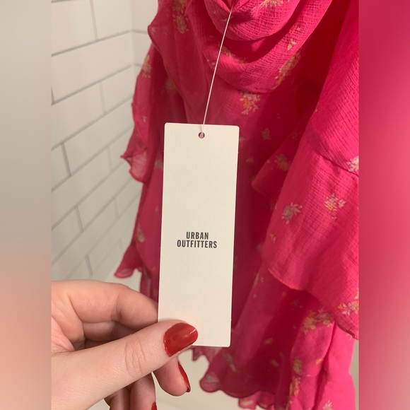 Pink Floral & Frills Dress - Picture 5 of 6